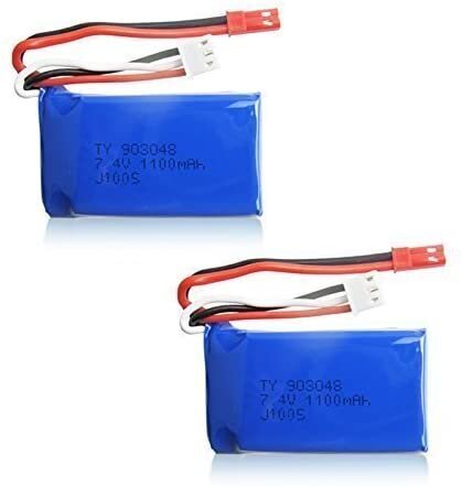 2 tk Lipo laetavad akud (7.4V 1100mAh) auto drone Wltoys A949 A959 A969 A979 V912 V913 V262 L959 T23 T55 F45 jaoks A949 A949 A959 A959 A979 V912 V913 V262 L959 T23 T55 F45 цена и информация | Nutiseadmed ja lisatarvikud | hansapost.ee