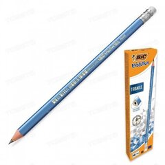 Графитовый карандаш Bic Evolution Triangle с ластиком, 12 шт. цена и информация | Письменные принадлежности | hansapost.ee