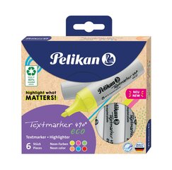 Tekstimarkerite komplekt Pelikan, 6 tk hind ja info | Kirjatarvikud | hansapost.ee