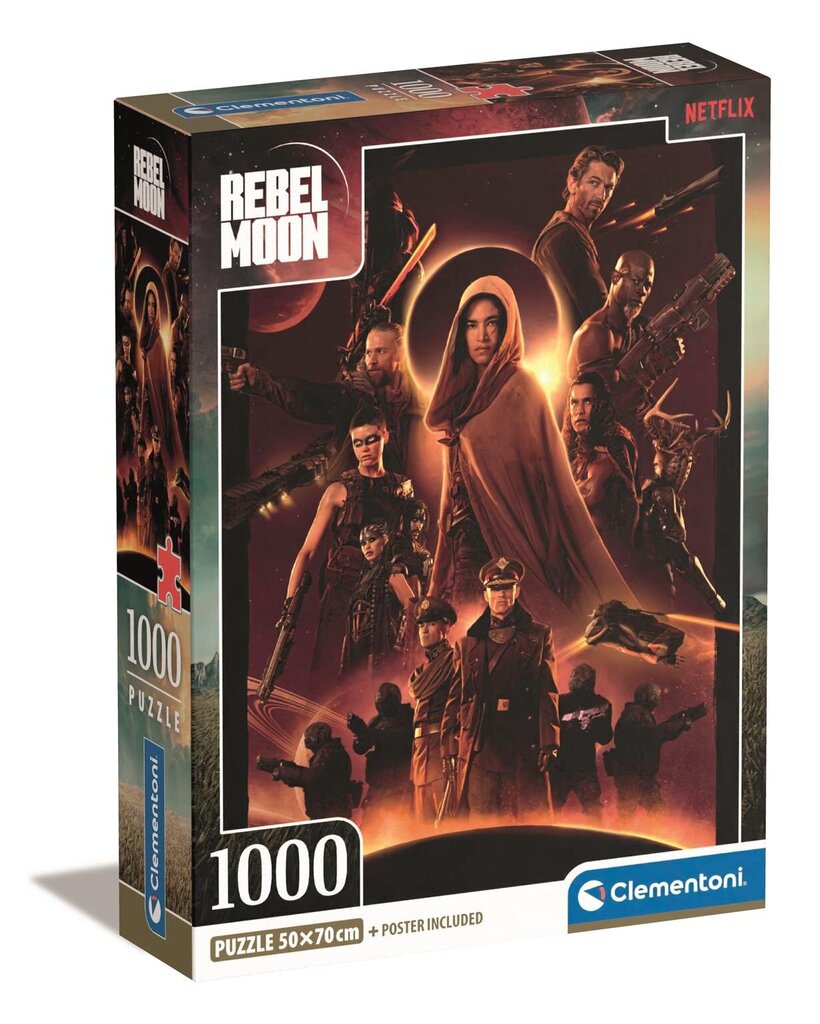 Pusle Compact Netflix Rebel Moon Clementoni, 39866, 1000 tk hind ja info | Pusled lastele ja täiskasvanutele | hansapost.ee