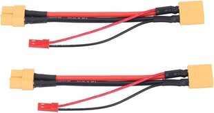 2 tk XT60 kaabli adapteri komplekt: 14 AWG mees- ja naispistik hind ja info | Droonid | hansapost.ee