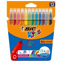 Viltpliiatsid Bic Kids Couleur, 12 värvi цена и информация | Принадлежности для рисования, лепки | hansapost.ee