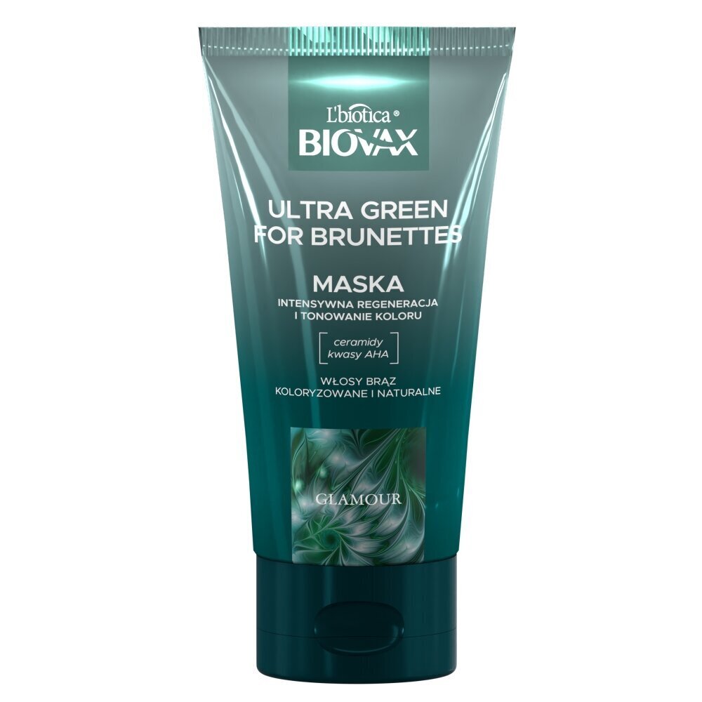 Juuksemask Biovax Glamour Ultra Green, 150ml price and information | Juuksemaskid, õlid ja seerumid | hansapost.ee