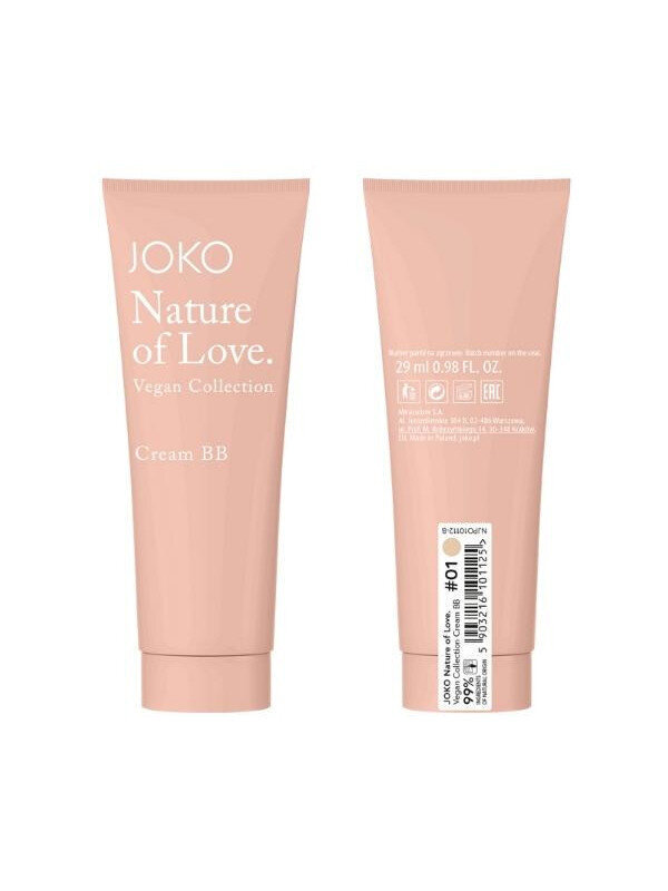 BB kreem Joko Nature Of Love Cream BB, nr.01, 29 ml hind ja info | Jumestuskreemid ja puudrid | hansapost.ee