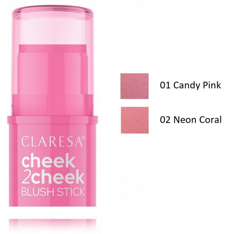 Claresa Cheek 2 põsepunapulk, 01 Cand Pink, 6 g цена и информация | Päikesepuudrid ja põsepunad | hansapost.ee