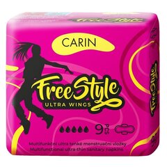 Hügieenisidemed Carin Freestyle Ultra Wings, 9 tk hind ja info | Tampoonid, hügieenisidemed ja menstruaalanumad | hansapost.ee