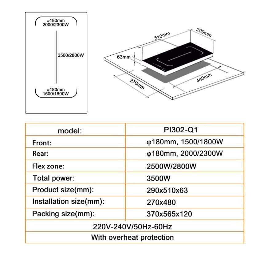 Schlosser PI302Q1CW hind ja info | Pliidiplaadid | hansapost.ee