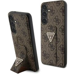 Guess GUHCS24SPGS4TDW S24 S921 brązowy|brown hardcase Grip Stand 4G Triangle Strass цена и информация | Чехлы для телефонов | hansapost.ee