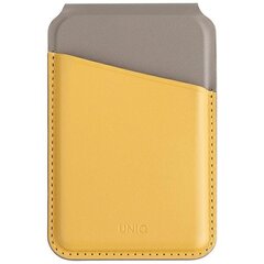 UNIQ Lyden DS magnetyczny portfel RFID i stojak na telefon żółto-szary|canary yellow-flint grey цена и информация | Чехлы для телефонов | hansapost.ee