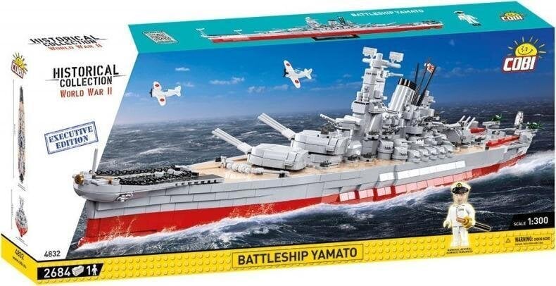 Kokkupandav mudel Teise maailmasõja laev Yamato Cobi, 4832, 2684 tk цена и информация | Klotsid ja konstruktorid | hansapost.ee