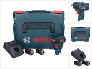 Гайковерт ударный Bosch GDS 12V-115, 12В, с зарядным устройством цена и информация | Дрели и шуруповёрты | hansapost.ee