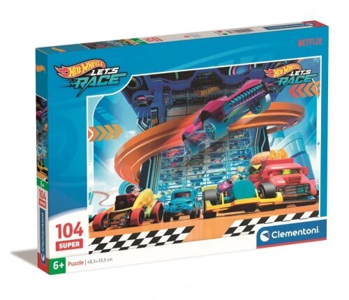 Pusle Hot Wheels SuperKolor Clementoni, 104 tükki. hind ja info | Pusled lastele ja täiskasvanutele | hansapost.ee