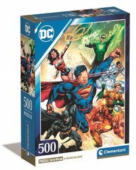 CLEMENTONI pusle 500 Compact DC Comics JusticeLeag.35531 hind ja info | Pusled lastele ja täiskasvanutele | hansapost.ee