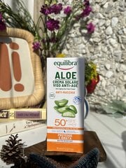 Päikesekaitsekreem näole Equilibra Aloe SPF 50+, 75 ml hind ja info | Päikesekaitse ja päevitusjärgsed kreemid | hansapost.ee