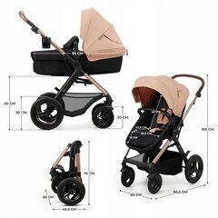 Universaalne vanker Kinderkraft Moov 2 Air 3in1, Sand Beige hind ja info | Vankrid, jalutuskärud | hansapost.ee