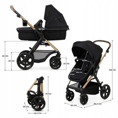 Универсальная коляска Kinderkraft Moov 2 3in1, Pure Black цена и информация | Коляски | hansapost.ee