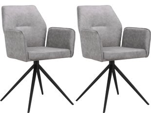 Комплект из 2-х стульев для столовой Loft24 Capo, серый цена и информация | Стулья для кухни и столовой | hansapost.ee