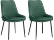 2 tooli söögitoa komplekt Loft24 Maya, roheline цена и информация | Köögitoolid, söögitoolid | hansapost.ee