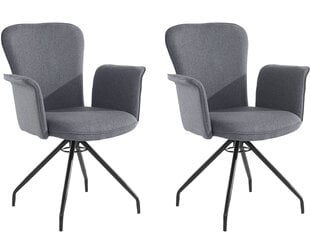 Комплект из 2-х стульев для столовой Loft24 Carla, серый цена и информация | Стулья для кухни и столовой | hansapost.ee