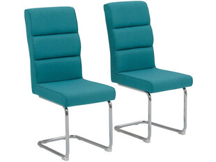 Комплект из 2-х обеденных стульев Loft24 Carola, синий цвет цена и информация | Стулья для кухни и столовой | hansapost.ee