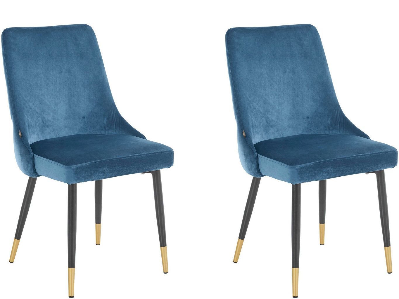 2 tooli söögitoa komplekt Loft24 Iris, sinine цена и информация | Köögitoolid, söögitoolid | hansapost.ee