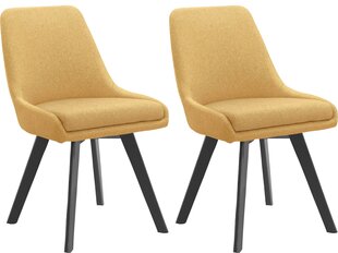 Комплект из 2-х стульев для столовой Loft24 Rudi2, желтый цена и информация | Стулья для кухни и столовой | hansapost.ee