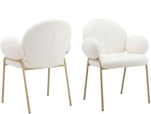 Комплект из 2 обеденных стульев Loft24 Iwama, белый цвет цена и информация | Стулья для кухни и столовой | hansapost.ee