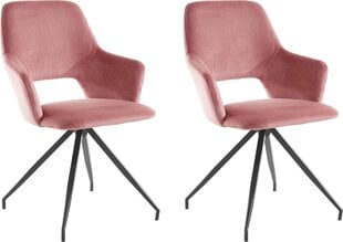 Комплект из 2-х стульев для столовой Loft24 Tracy, розовый цена и информация | Стулья для кухни и столовой | hansapost.ee