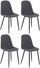 Комплект из 4-х стульев для столовой Loft24 Miller, серый цена и информация | Стулья для кухни и столовой | hansapost.ee