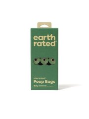 Väljaheidete kogumiskotid Earth Rated, 21x15 tk, lõhnatud hind ja info | Hooldus/grooming | hansapost.ee