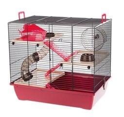 Клетка для хомяка InterZoo Pinky 3 Zinc, 33x45x50 см, красного цвета цена и информация | Клетки и принадлежности для грызунов | hansapost.ee