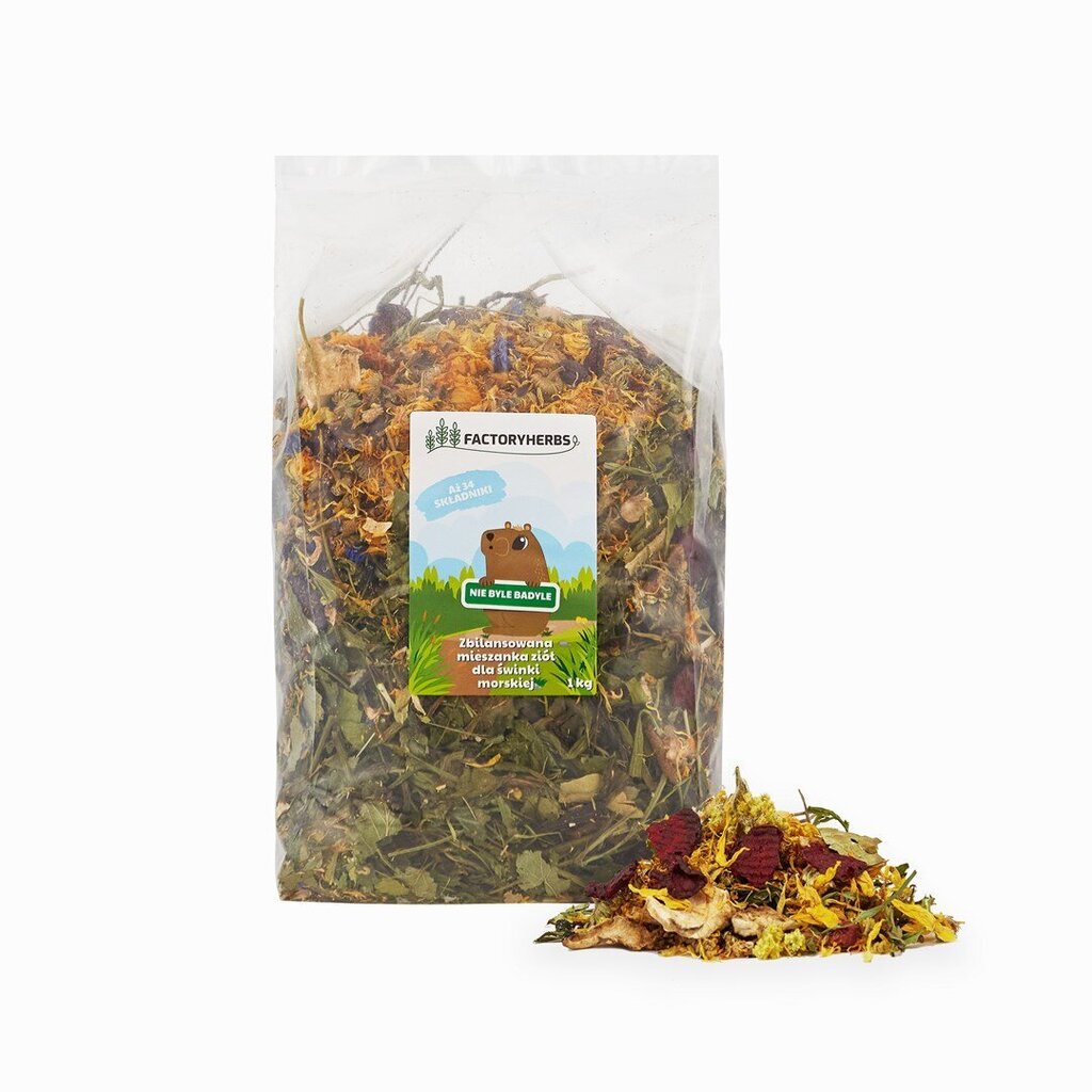 Toit merisigadele Factoryherbs Nie byle badyl, 1 kg hind ja info | Toit väikeloomadele | hansapost.ee