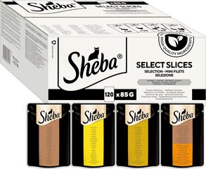 Sheba Selection Select Slices märgtoit kassidele pardi, kana, linnuliha ja kalkuniga, 120x85 g price and information | Kassikonservid | hansapost.ee