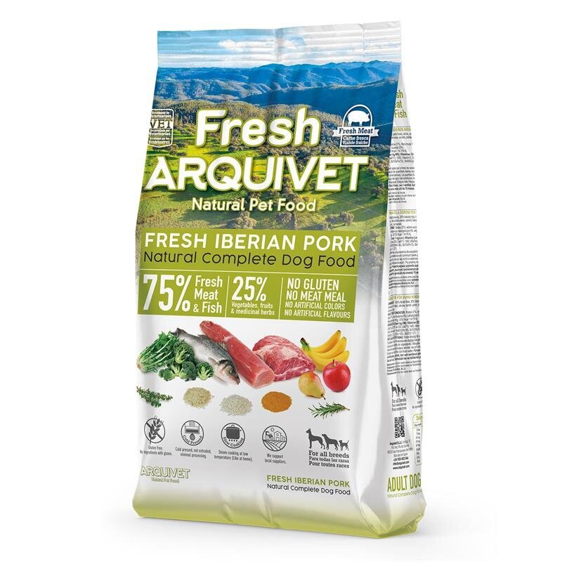 Arquivet Fresh Iberian täiskasvanud koertele sealiha ja kalaga, 2,5 kg hind ja info | Koerte kuivtoit ja krõbinad | hansapost.ee