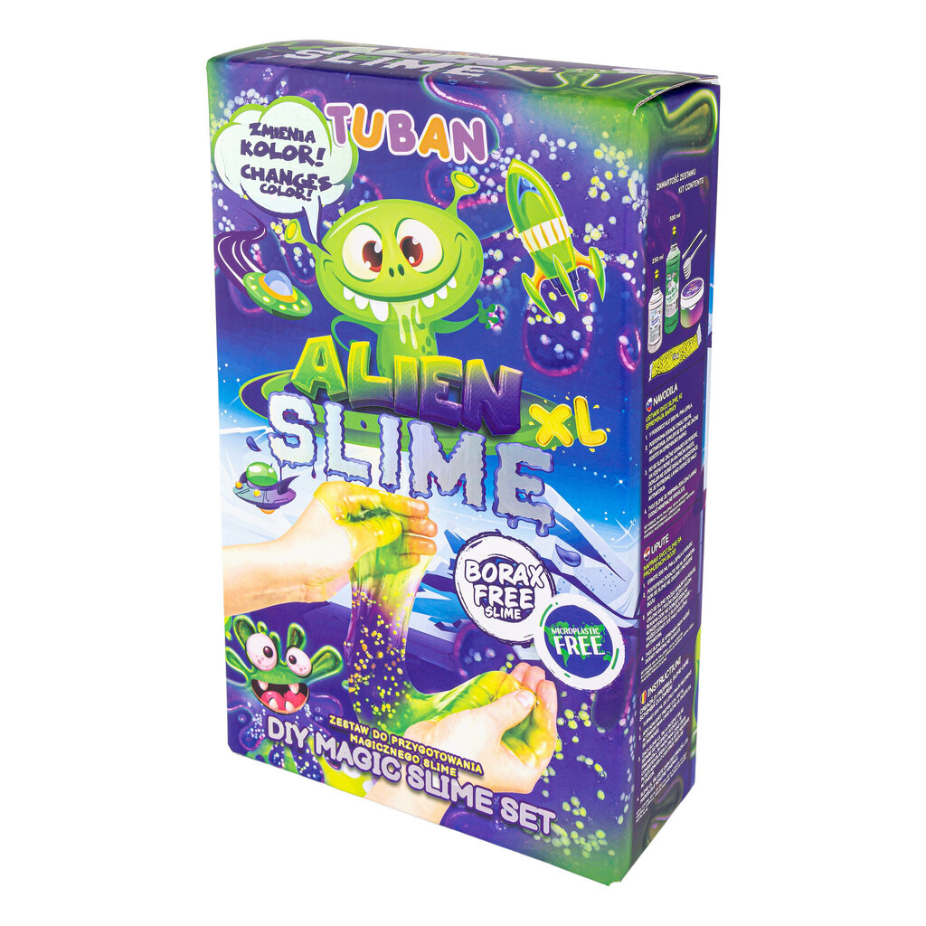 Magic Slime valmistamise komplekt Tuban Slime Alien XL TU3568 цена и информация | Kunstitarbed, voolimise tarvikud | hansapost.ee