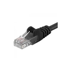 Patchcord UTP RJ45-RJ45 Cat.5e 0,25 m, negru, "UTP-5E-0,25-BK" (timbru verde 0,08 lei) цена и информация | Кабели и провода | hansapost.ee