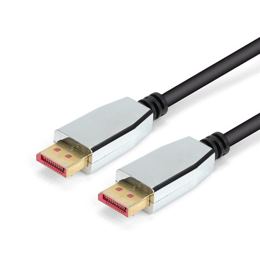 Montis Kabel DisplayPort v1.4 MT038 1,8 m Must, hõbedane цена и информация | Juhtmed ja kaablid | hansapost.ee