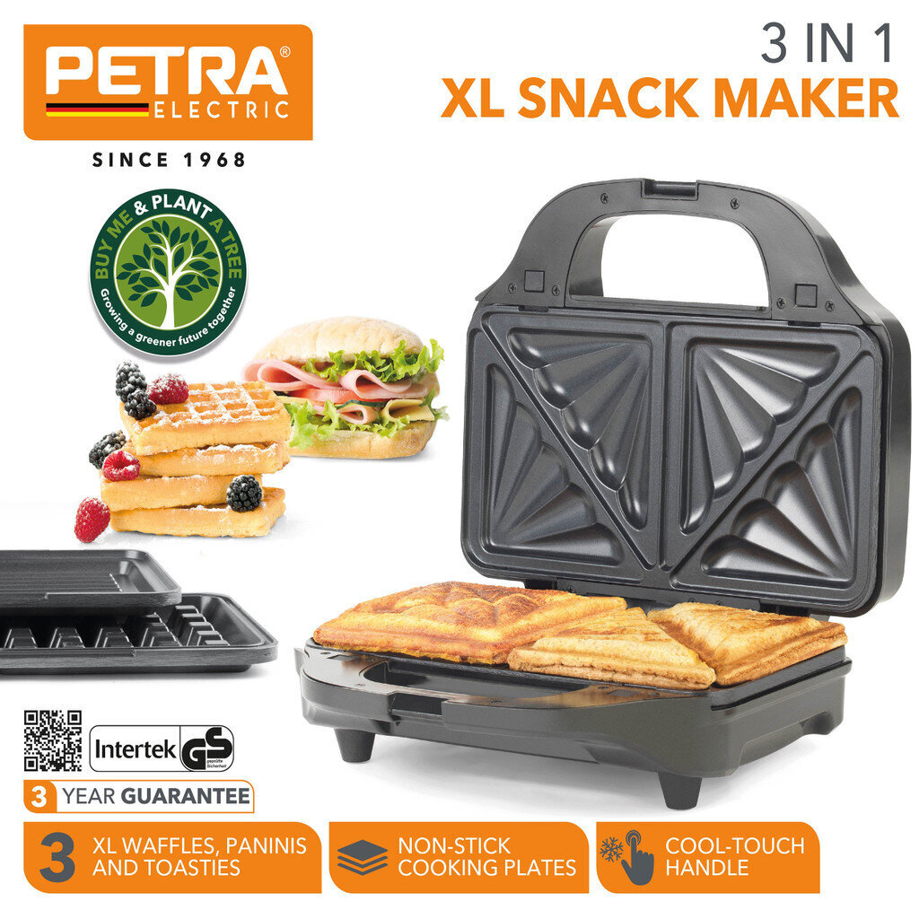 Petra PT2143TVDEEU7 3-ühes-XL multigrill-suupistemasin hind ja info | Võileivagrillid | hansapost.ee