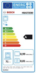 Духовка с пиролитической системой очистки BOSCH HBA372EB0 71 L цена и информация | Печи﻿ | hansapost.ee