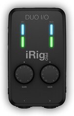 IK Multimedia Irig Pro Duo I/O-Universal Двухканальный аудио/MIDI-интерфейс для iPhone, iPad, Android и Mac/PC цена и информация | Принадлежности для музыкальных инструментов | hansapost.ee