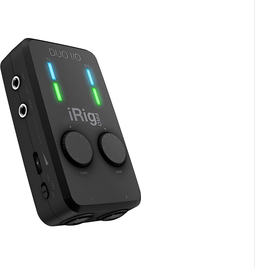 IK Multimedia IRIG Pro Duo I/O-Universaalne kahe kanaliga heli/MIDI liides iPhone'i, iPadi, Androidi ja Maci/Pc/PC jaoks hind ja info | Muusikainstrumentide tarvikud | hansapost.ee