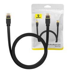 Baseus Cat 7 UTP Ethernet RJ45 Cable Flat 3 m black цена и информация | Кабели и провода | hansapost.ee