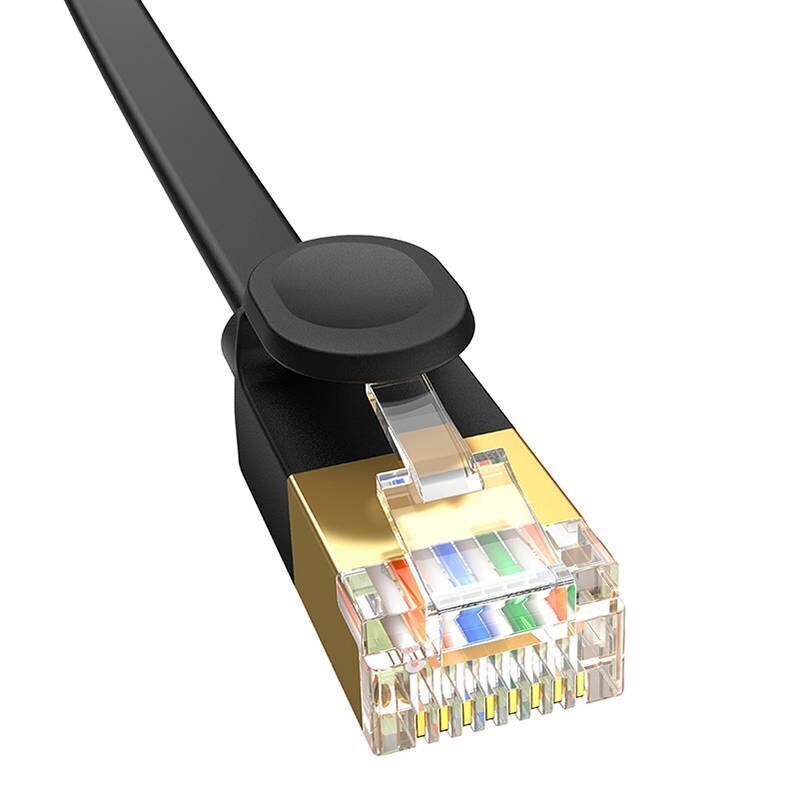 Baseus Cat 7 UTP Ethernet RJ45 Cable Flat 3 m black цена и информация | Juhtmed ja kaablid | hansapost.ee