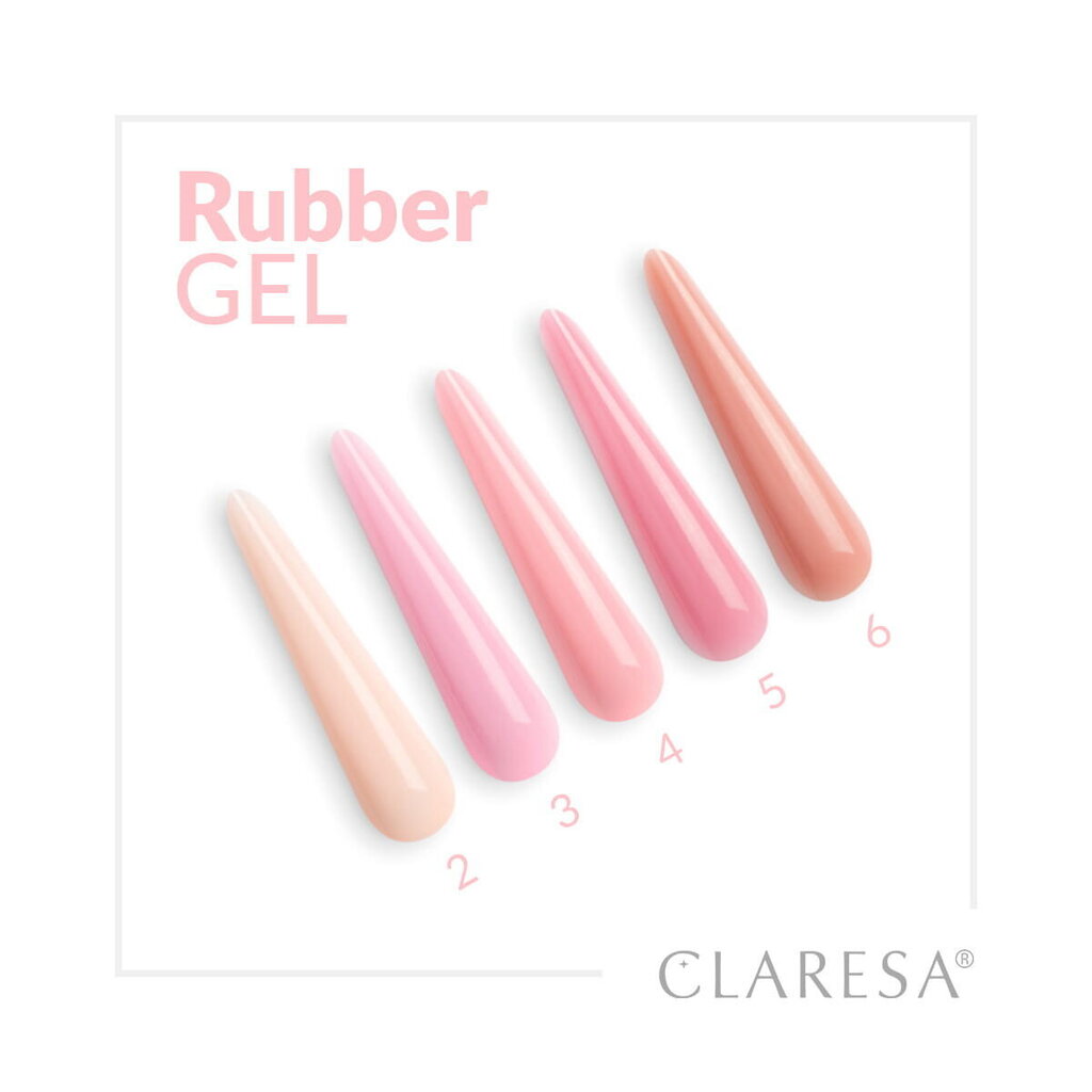 Küünegeel Claresa Rubber Gel 02 soe roosa, 45 g hind ja info | Küünelakid ja küünelakieemaldajad | hansapost.ee