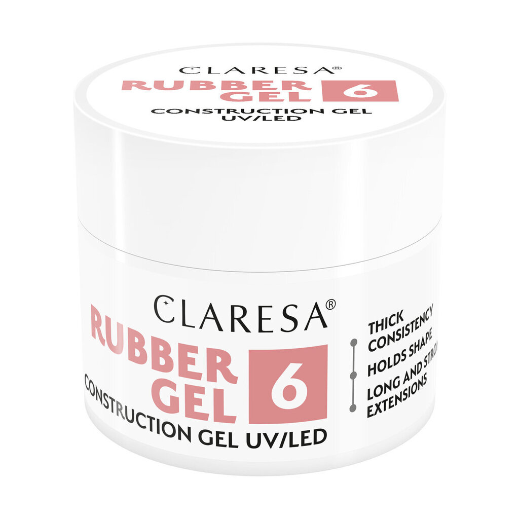 Küünegeel Claresa Rubber Gel 06, 45 g цена и информация | Küünelakid ja küünelakieemaldajad | hansapost.ee