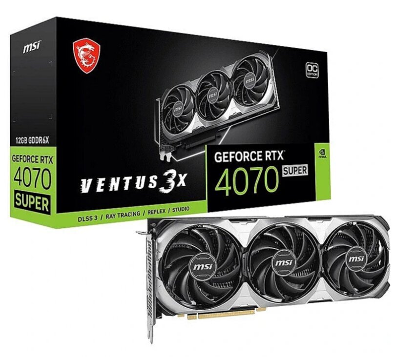 MSI GeForce RTX 4070 Super Ventus 3X OC (RTX 4070 Super 12G Ventus 3X OC) цена и информация | Videokaardid | hansapost.ee