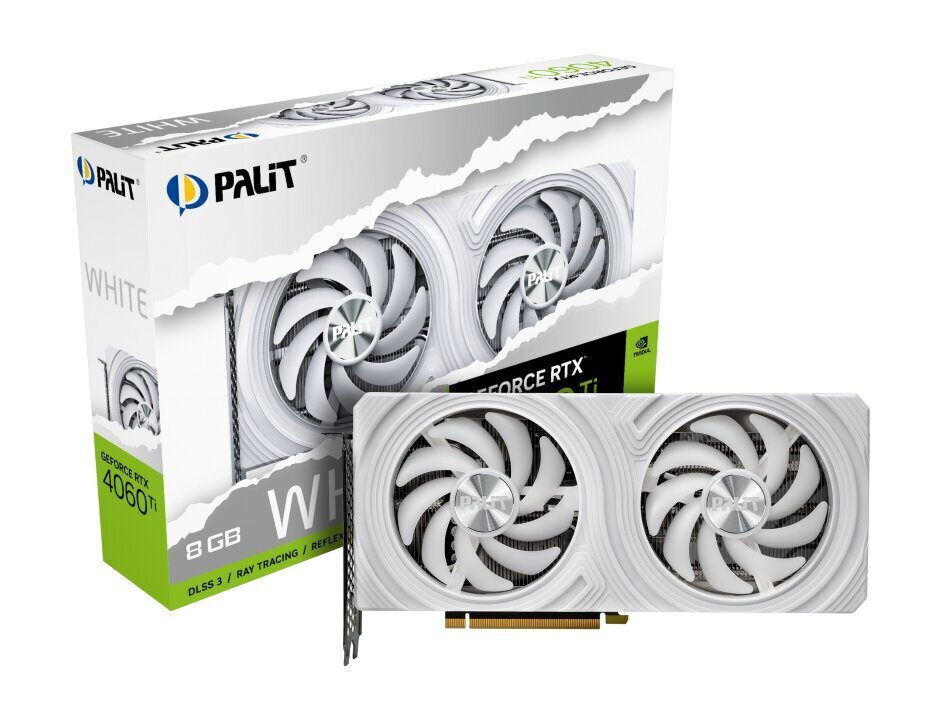 Palit GeForce RTX 4060 Ti White (NE6406T019P1-1048L) цена и информация | Videokaardid | hansapost.ee