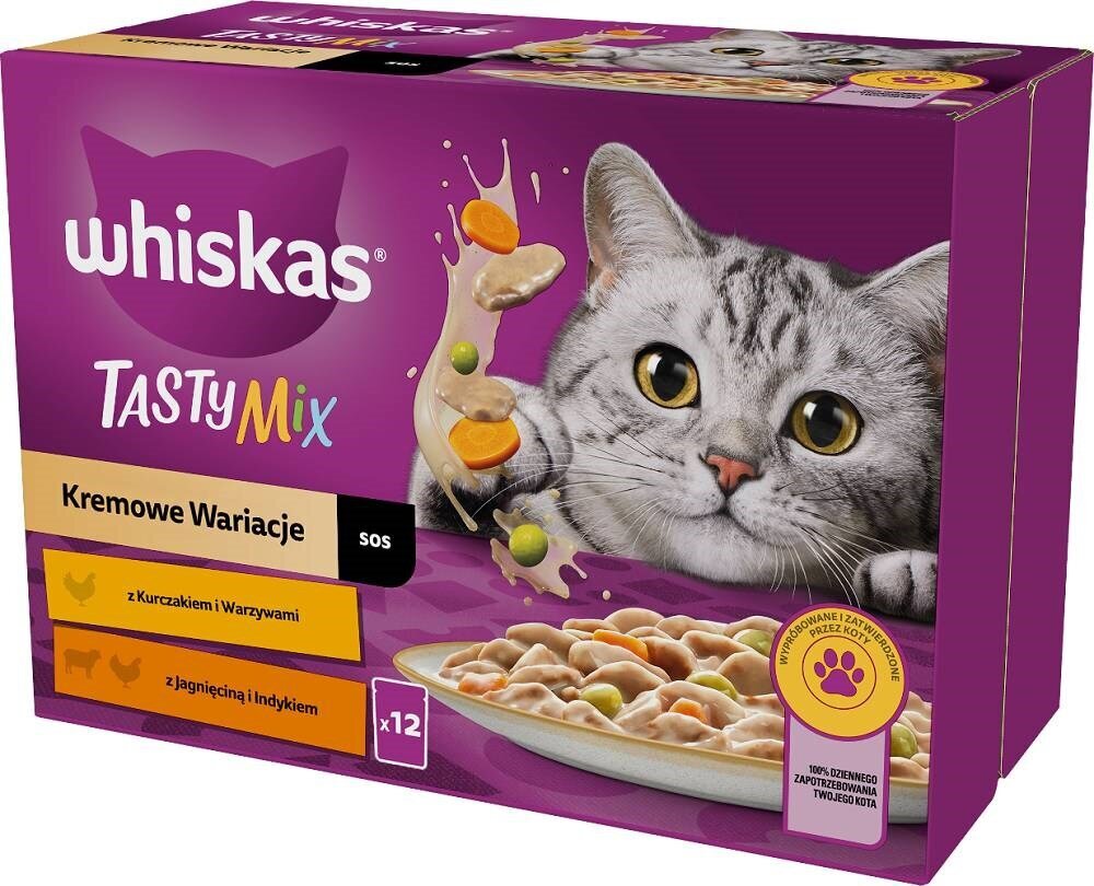 Whiskas Tasty Mix märgtoit kassidele, 12x85g цена и информация | Kassikonservid | hansapost.ee