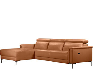 Трехместный диван-реклайнер Loft24 Lund, коричневый цена и информация | Диваны | hansapost.ee
