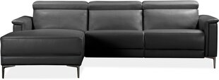 Трехместный диван-реклайнер Loft24 Lund, черный цена и информация | Диваны | hansapost.ee